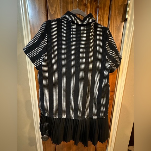 Zara Black Leather Preppy Dress - Picture 3 of 3